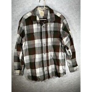 Ducks Unlimited Men's Flannel Plaid Button Up Shirt Size XL Camouflage Plaid
